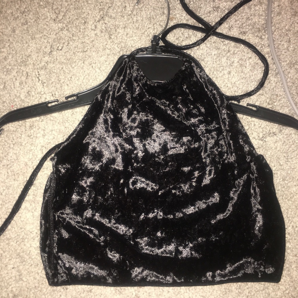 SOFT Velvet Backless Top